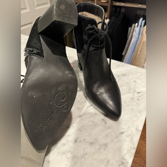 Hair on hide black booties - Picture 4 of 5